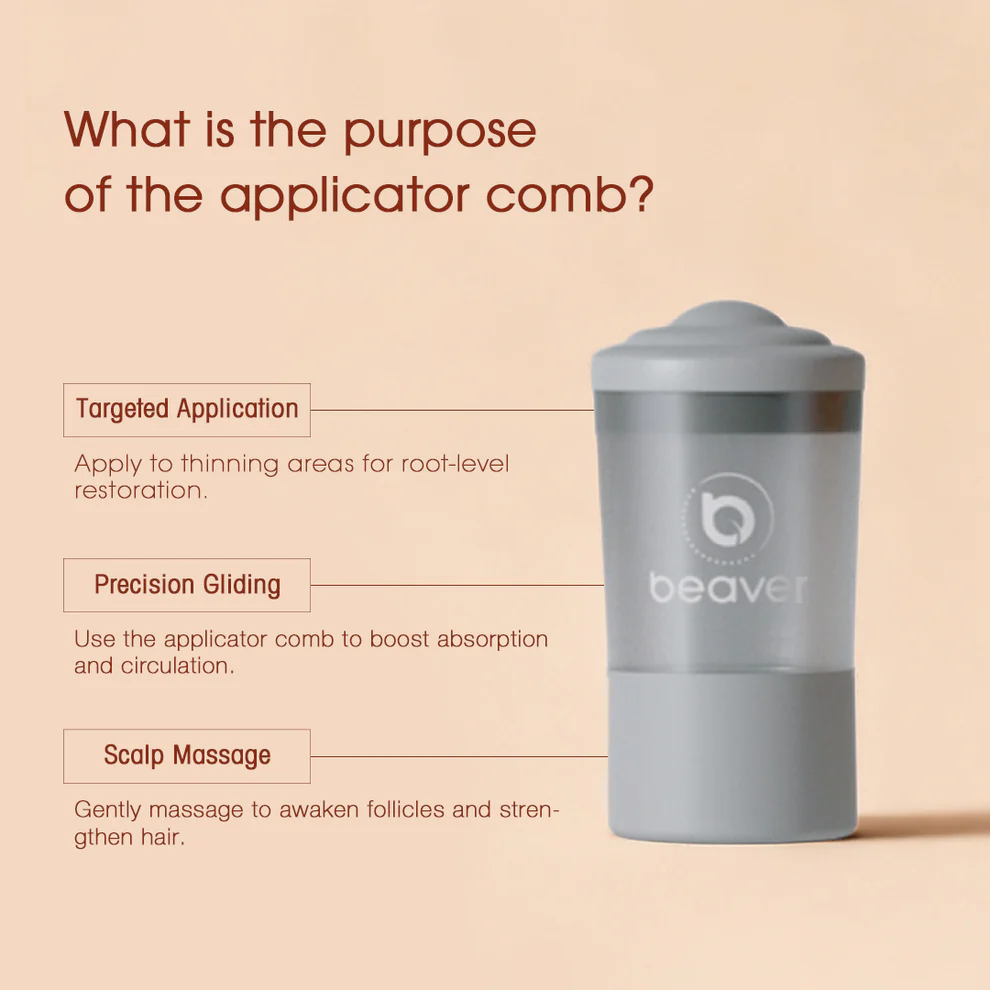 Beaver anti hair loss comb applicator