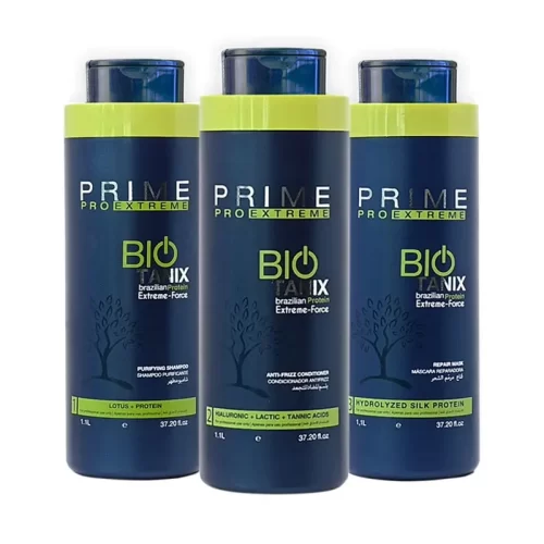 Prime Pro Extreme Bio Tanix Protein Smoothing Kit 3x1100ml formaldehyde-free hair smoothing treatment for frizzy and damaged hair