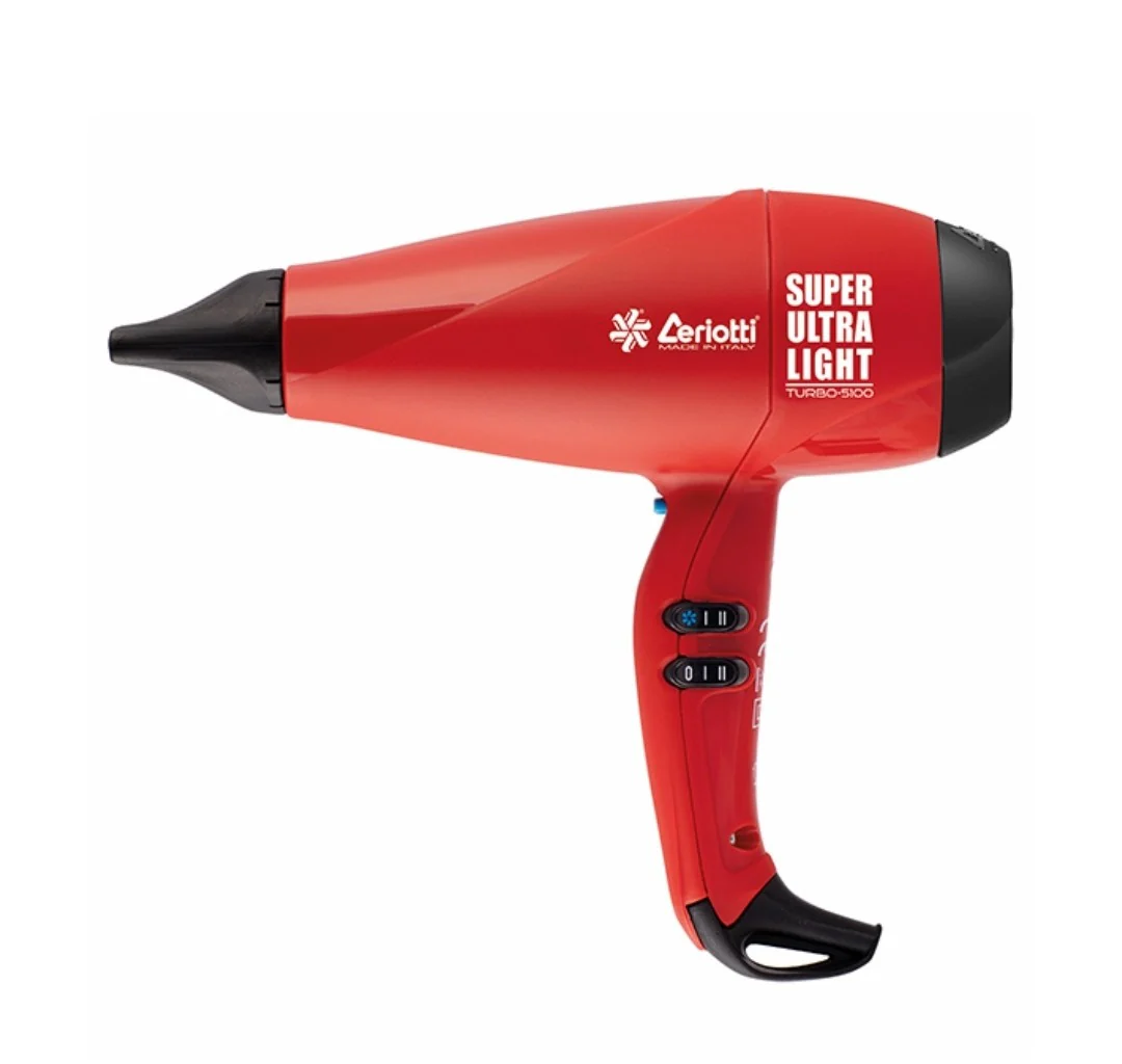 Ceriotti DJ 4500 professional 2500W hairdryer with carbon fibre finish and precision nozzles